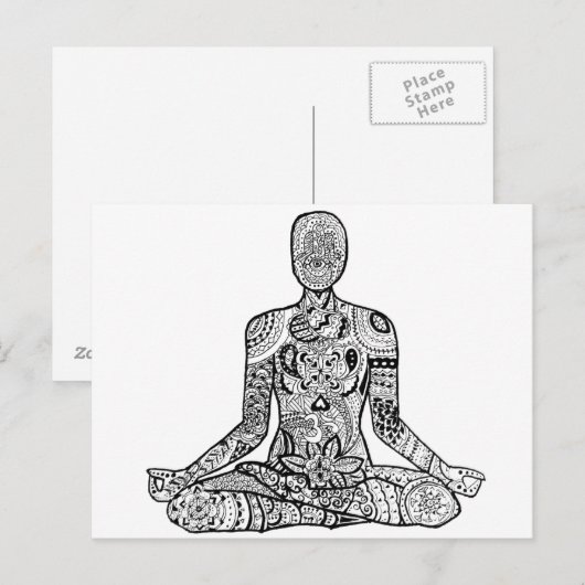 Chakra Chica Postkarte (Vorne/Hinten)