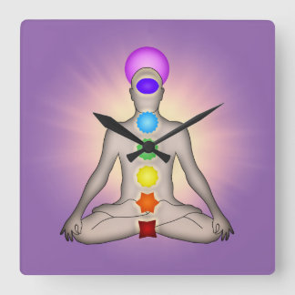 Chakra Clock Quadratische Wanduhr
