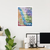 Chakra Colors and Affirmations Poster (Heimbüro)