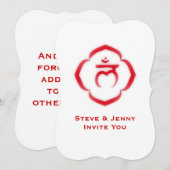 Chakra (das Wurzelchakra) Einladung (Vorne/Hinten)