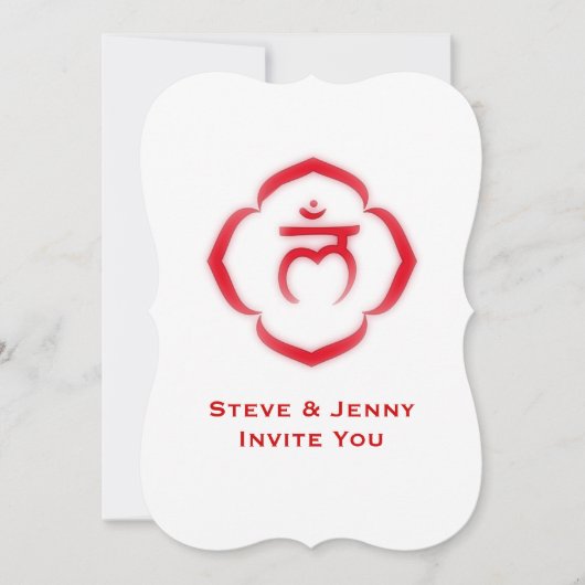 Chakra (das Wurzelchakra) Einladung (Vorderseite)