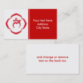 Chakra (das Wurzelchakra) Visitenkarte (Vorne/Hinten)