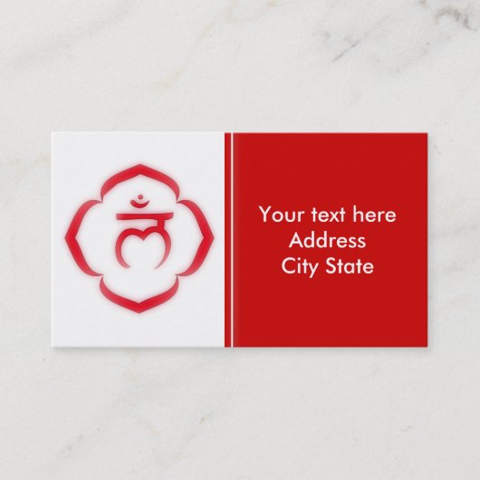 Chakra (das Wurzelchakra) Visitenkarte (Vorderseite)