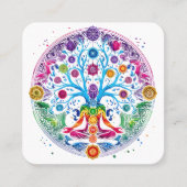 Chakra Design Quadratische Visitenkarte (Vorderseite)