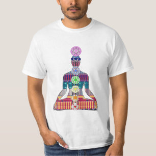 CHAKRA Diagramm Yoga-Meditations-Friedens-NVN630 T-Shirt