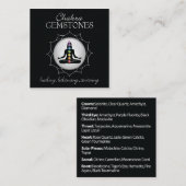 Chakra Edelstein-Geldbörsen-Karte Quadratische Visitenkarte (Vorne/Hinten)