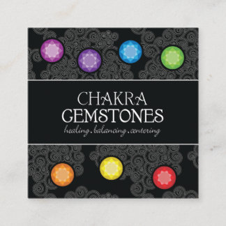 Chakra Edelsteine-Karte Quadratische Visitenkarte