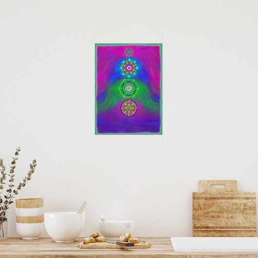 Chakra-Edelsteine Poster (Küche)