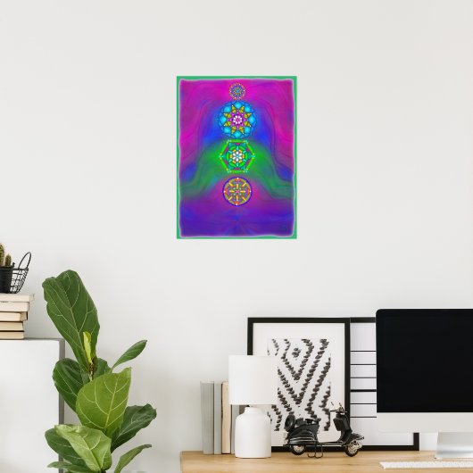Chakra-Edelsteine Poster (Heimbüro)