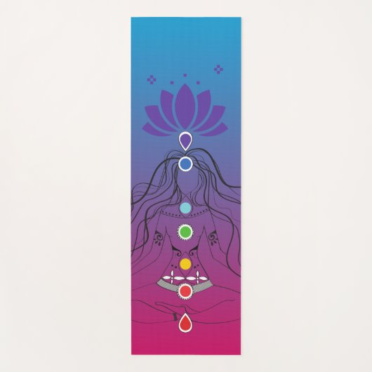 Chakra EnergieAffirmation  Yogamatte (Vorderseite)