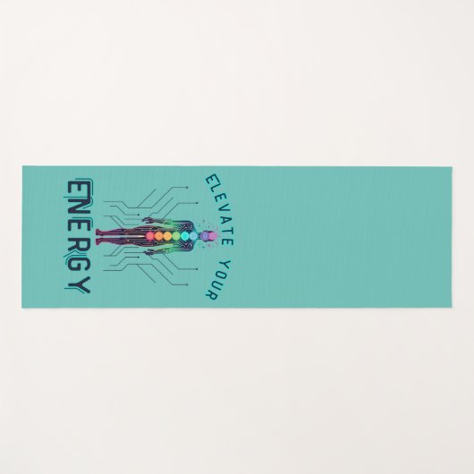 Chakra Energy Alignment Y2K Neon Circuit Board Yogamatte (Vorderseite (Horizontal))