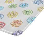 Chakra Energy Glass Cutting Board Schneidebrett (Ecke)