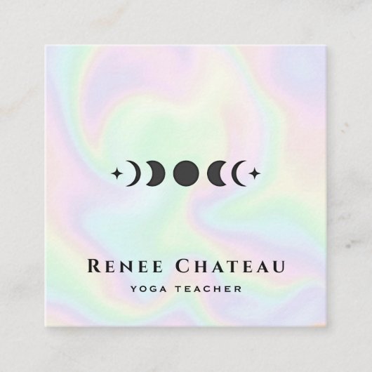 Chakra Energy Healer Business Card Quadratische Visitenkarte (Vorderseite)