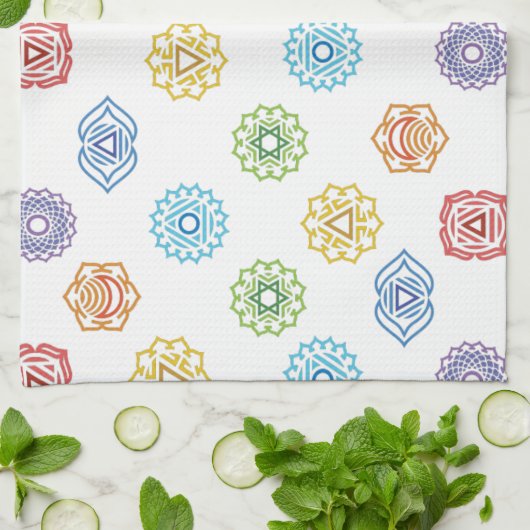 Chakra Energy Kitchtuch Geschirrtuch (Gefaltet)
