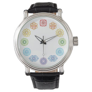 Chakra Energy Leather Watch Armbanduhr