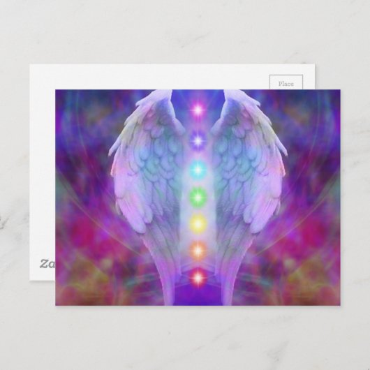 Chakra, Engel, Heiler, Heilung vor Gott, Engeln, L Postkarte (Vorne/Hinten)