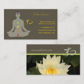 Chakra Farben, Lotus Blume, Om Yoga, Heiler Visitenkarte (Vorne/Hinten)
