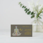 Chakra Farben, Lotus Blume, Om Yoga, Heiler Visitenkarte (Stehend Vorderseite)