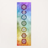 Chakra fett Regenbogenfarbenfluss mantra Yogamat Yogamatte (Vorderseite)
