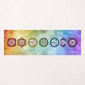 Chakra fett Regenbogenfarbenfluss mantra Yogamat Yogamatte (Vorderseite (Horizontal))