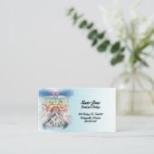 Chakra fire personalisierte Visitenkarte (Stehend Vorderseite)