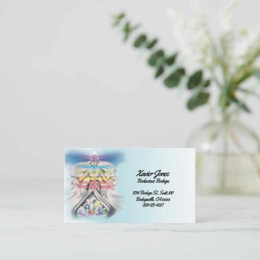 Chakra fire personalisierte Visitenkarte (Stehend Vorderseite)