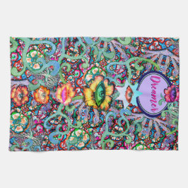 Chakra Floral Dreamer farbenfroh ungewöhnlich myst Geschirrtuch