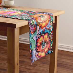 Chakra Floral Dreamer farbenfroh ungewöhnlich myst Kurzer Tischläufer