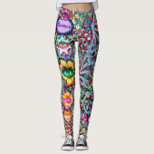 Chakra Floral Dreamer farbenfroh ungewöhnlich myst Leggings (Vorderseite)