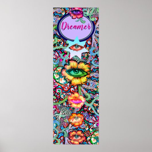 Chakra Floral Dreamer farbenfroh ungewöhnlich myst Poster (Vorne)