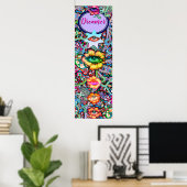 Chakra Floral Dreamer farbenfroh ungewöhnlich myst Poster (Heimbüro)