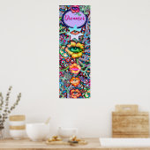 Chakra Floral Dreamer farbenfroh ungewöhnlich myst Poster (Küche)