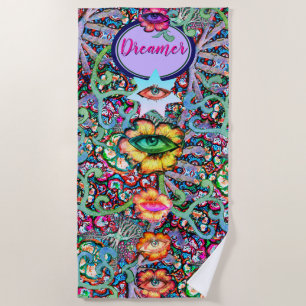 Chakra Floral Dreamer farbenfroh ungewöhnlich myst Strandtuch