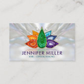 Chakra Geodes Lotus - Kristallheilung Visitenkarte (Vorderseite)