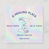 Chakra Healer Reiki Practitioner Hands Quadratische Visitenkarte (Vorderseite)