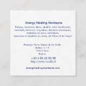 Chakra Healer Reiki Practitioner Hands Quadratische Visitenkarte (Rückseite)