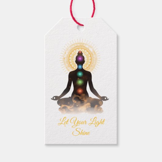 Chakra Healing Gift Tag – Inspirational Spiritual Geschenkanhänger (Vorderseite)