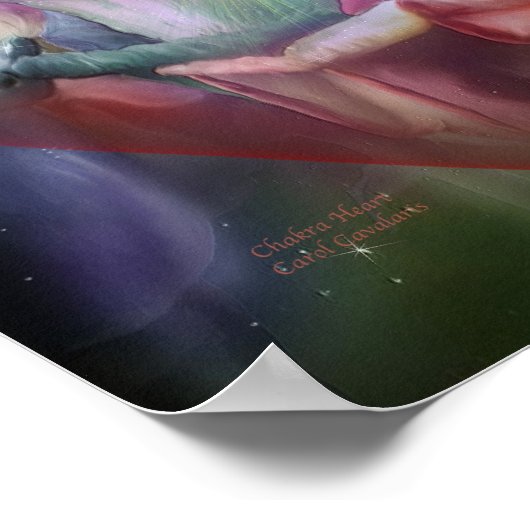 Chakra Heart Fine Art Poster/Print Poster (Ecke)