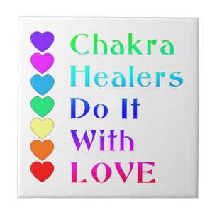 Chakra Heiler machen es mit Liebe in Regenbogenfar Fliese
