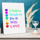 Chakra Heiler machen es mit Liebe in Regenbogenfar Fotoplatte (Seite)