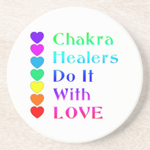 Chakra Heiler machen es mit Liebe in Regenbogenfar Getränkeuntersetzer