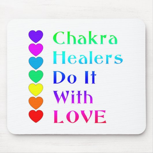 Chakra Heiler machen es mit Liebe in Regenbogenfar Mousepad (Vorne)