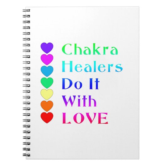 Chakra Heiler machen es mit Liebe in Regenbogenfar Notizblock (Vorderseite)