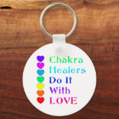 Chakra Heiler machen es mit Liebe in Regenbogenfar Schlüsselanhänger (Vorderseite)