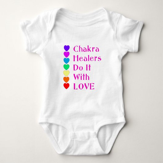 Chakra Heiler tun es mit Liebe Baby Strampler (Vorderseite)