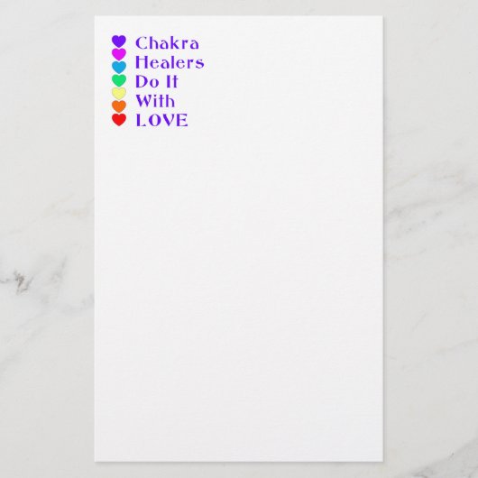 Chakra Heiler tun es mit Liebe Briefpapier (Vorderseite)