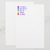 Chakra Heiler tun es mit Liebe Briefpapier (Vorne/Hinten)