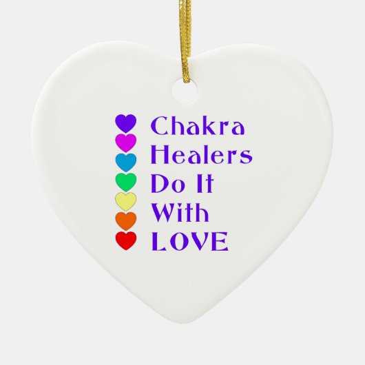 Chakra Heiler tun es mit Liebe Keramikornament (Vorne)