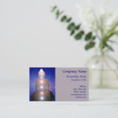 Chakra Heilung Licht Yoga Meditation Zen Buddha Visitenkarte (Stehend Vorderseite)
