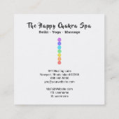 *~* Chakra Heilung Meditation Lotus Pose Mann Quadratische Visitenkarte (Rückseite)